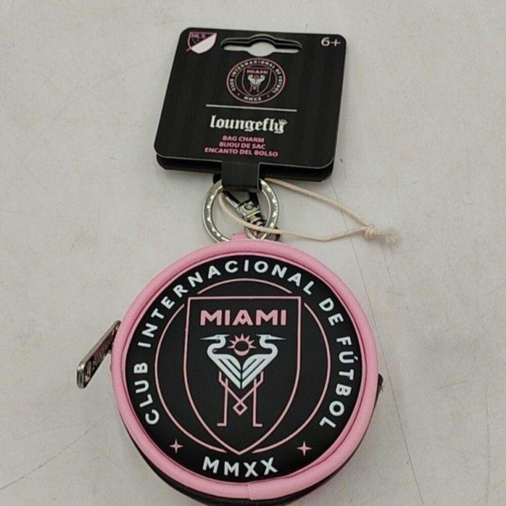 Inter Miami CF Keychain Bag Charm Circle One Size Pink MLS Soccer Loungefly